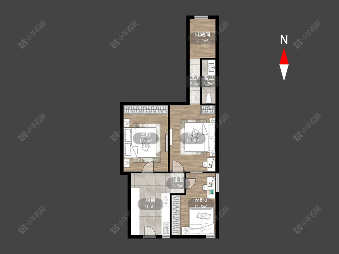 常州建材新村在售二手房房源户型图_小牛看房