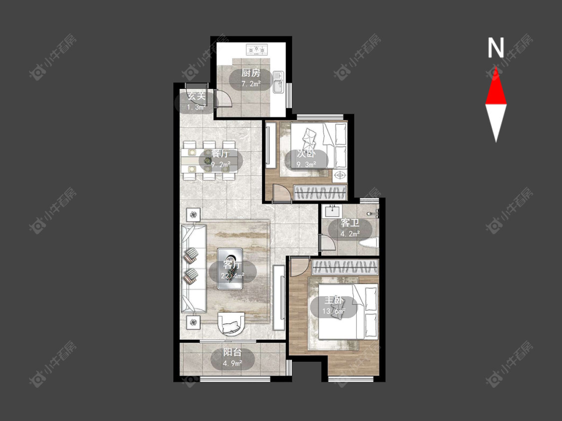 常州新丰苑在售二手房源户型图_小牛看房