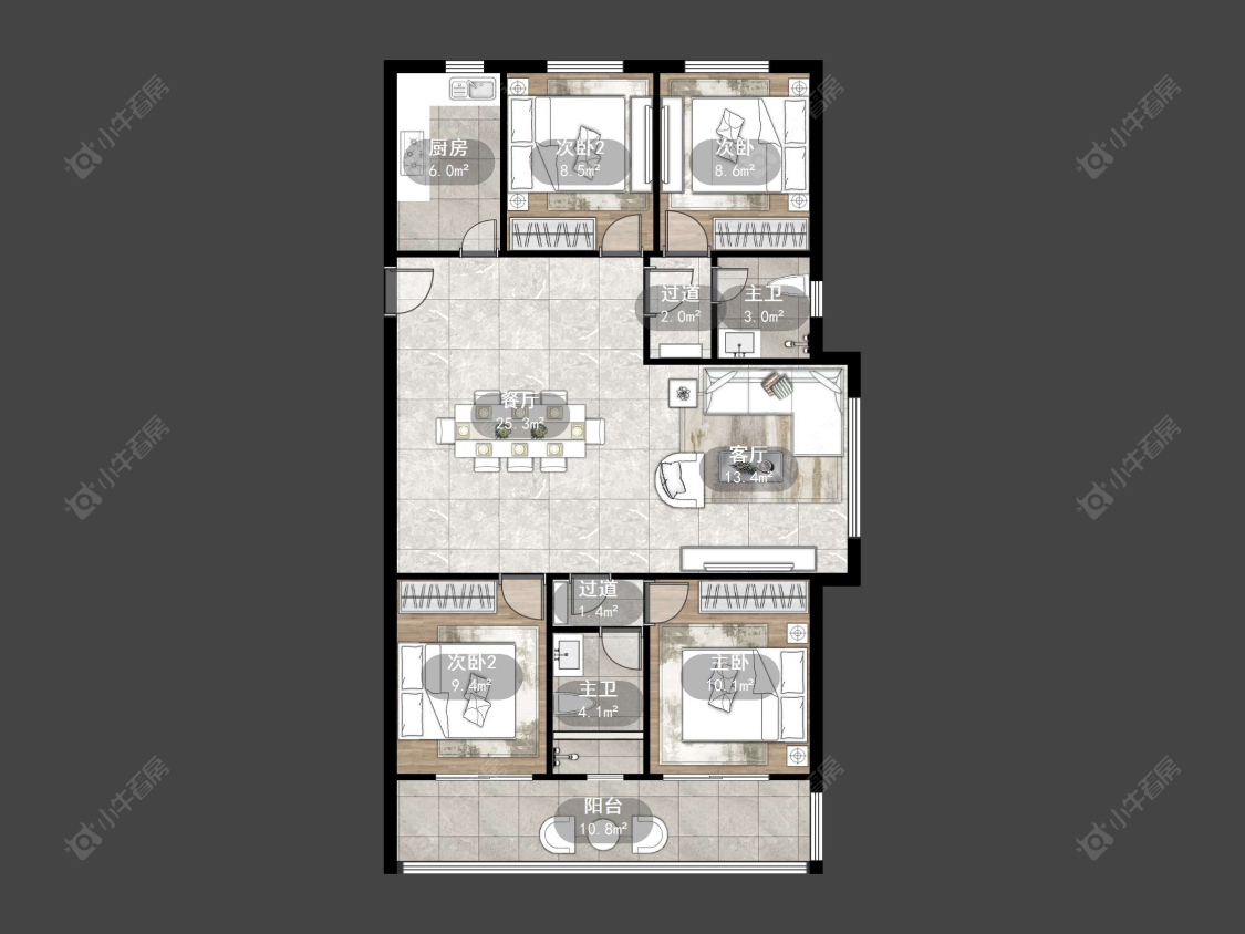 丹阳吾悦华府金郡（丹阳）在售二手房源户型图_小牛看房