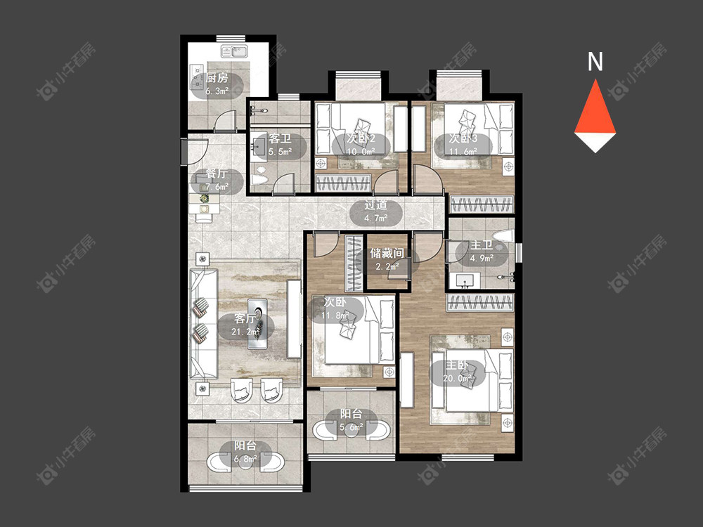 常州常发御龙山花园在售二手房源户型图_小牛看房
