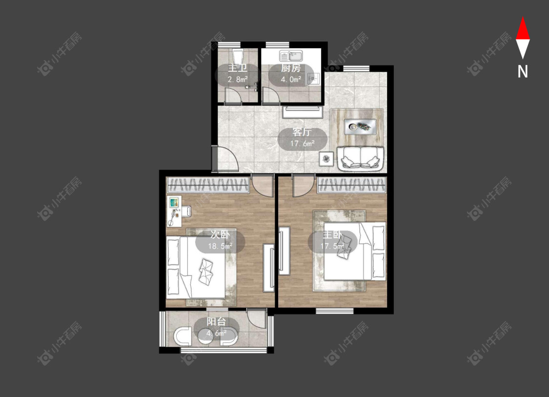 常州县北新村在售二手房源户型图_小牛看房