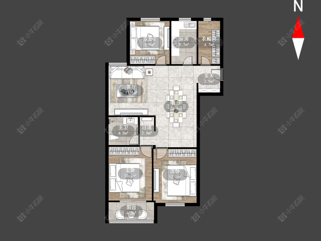 青洋花苑房源户型图 常州青洋花苑在售二手房源户型图_小牛看房