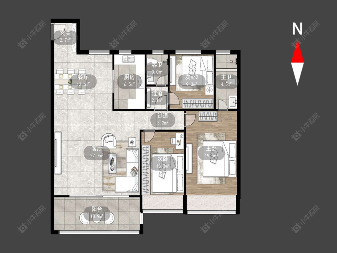 常州风华瓴著在售二手房源户型图_小牛看房