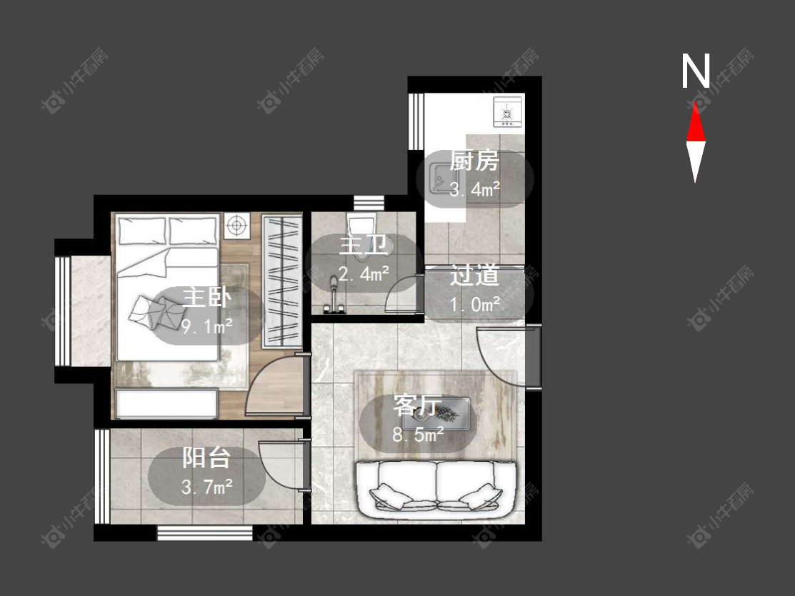 常州和平国际在售二手房源户型图_小牛看房