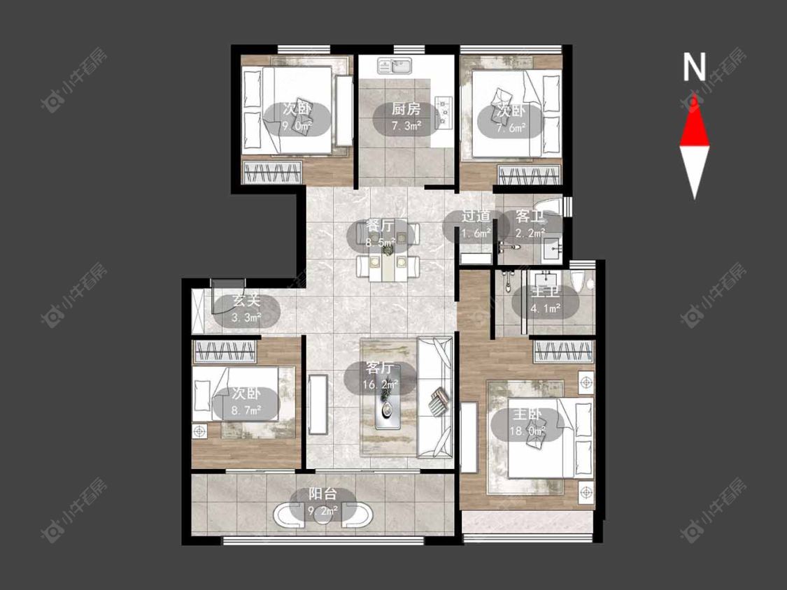 金科通银·玖璋府房源户型图 常州金科通银·玖璋府在售二手房源户型图_小牛看房