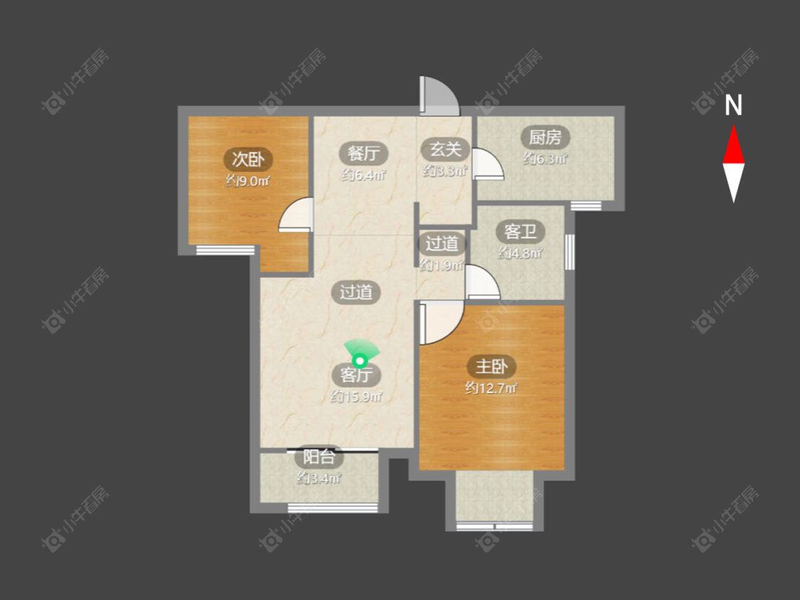 景瑞望府房源户型图 常州景瑞望府在售二手房源户型图_小牛看房
