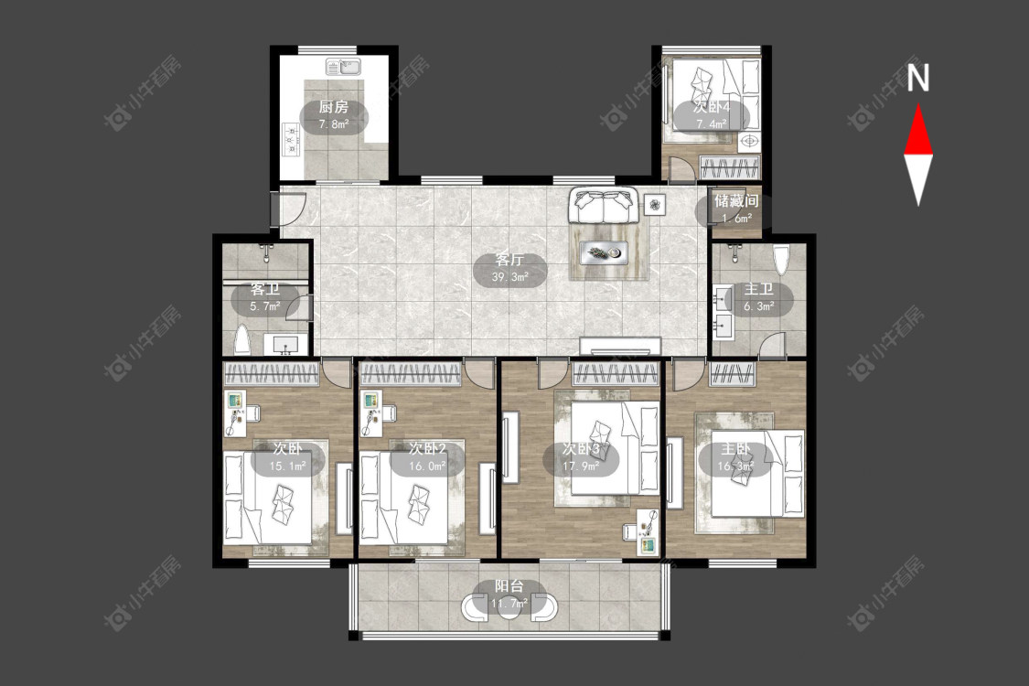 常州花东三村在售二手房源户型图_小牛看房