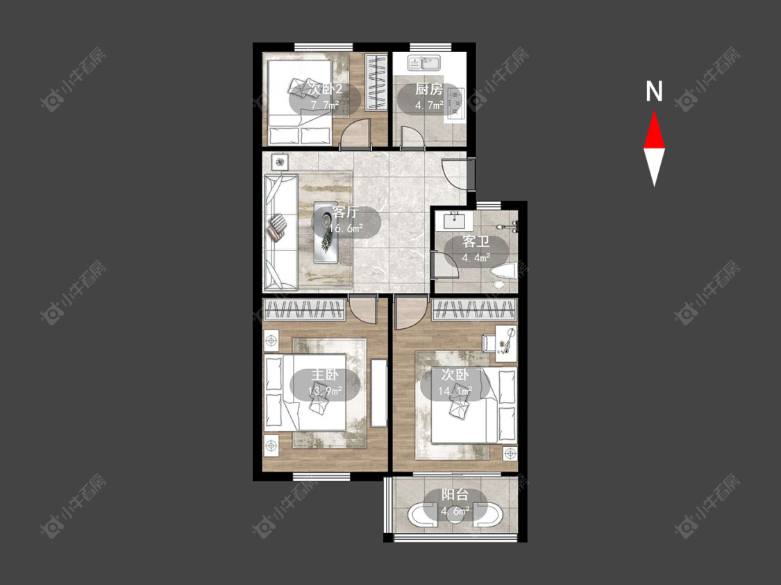 常州银苑小区在售二手房源户型图_小牛看房