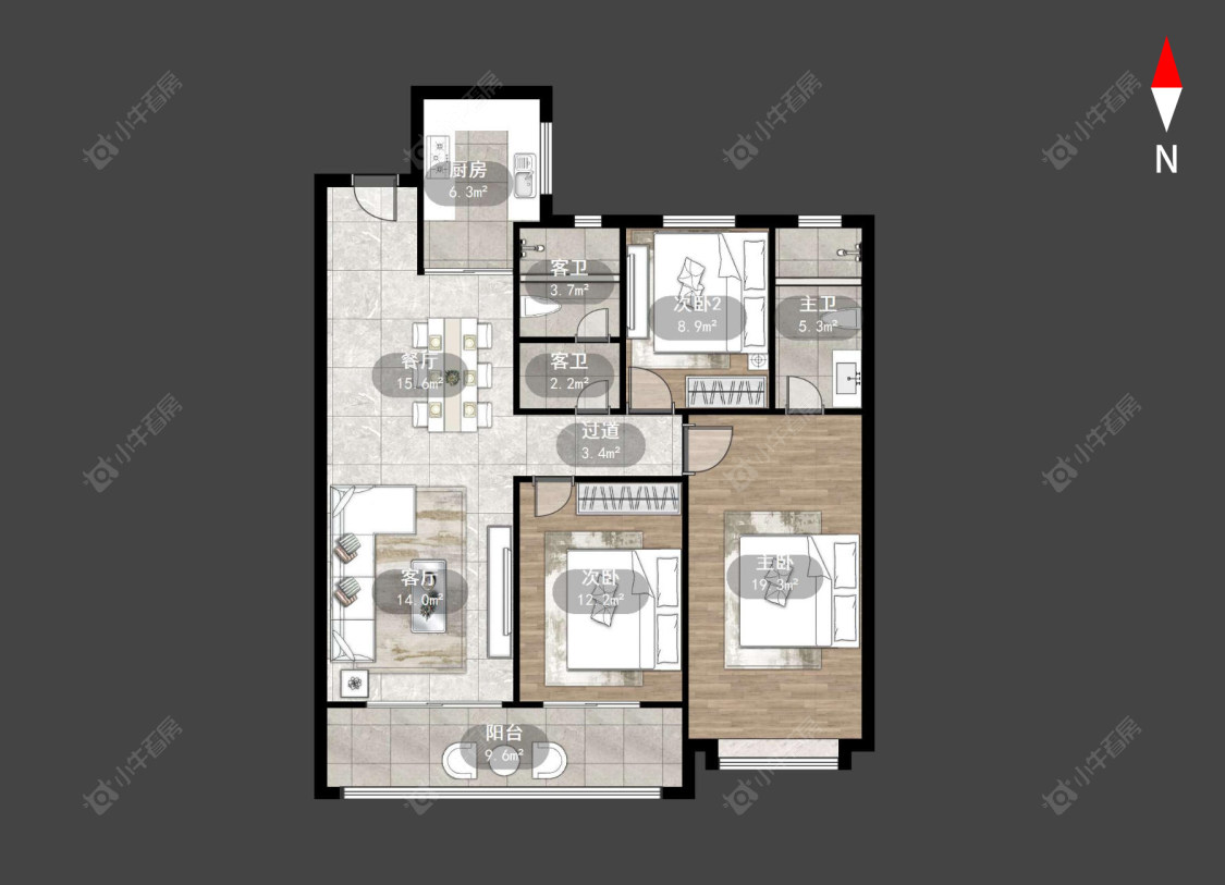 常州九洲玺在售二手房源户型图_小牛看房