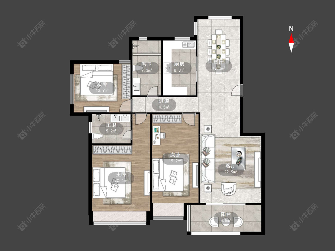常州金鼎湟廷花苑在售二手房源户型图_小牛看房