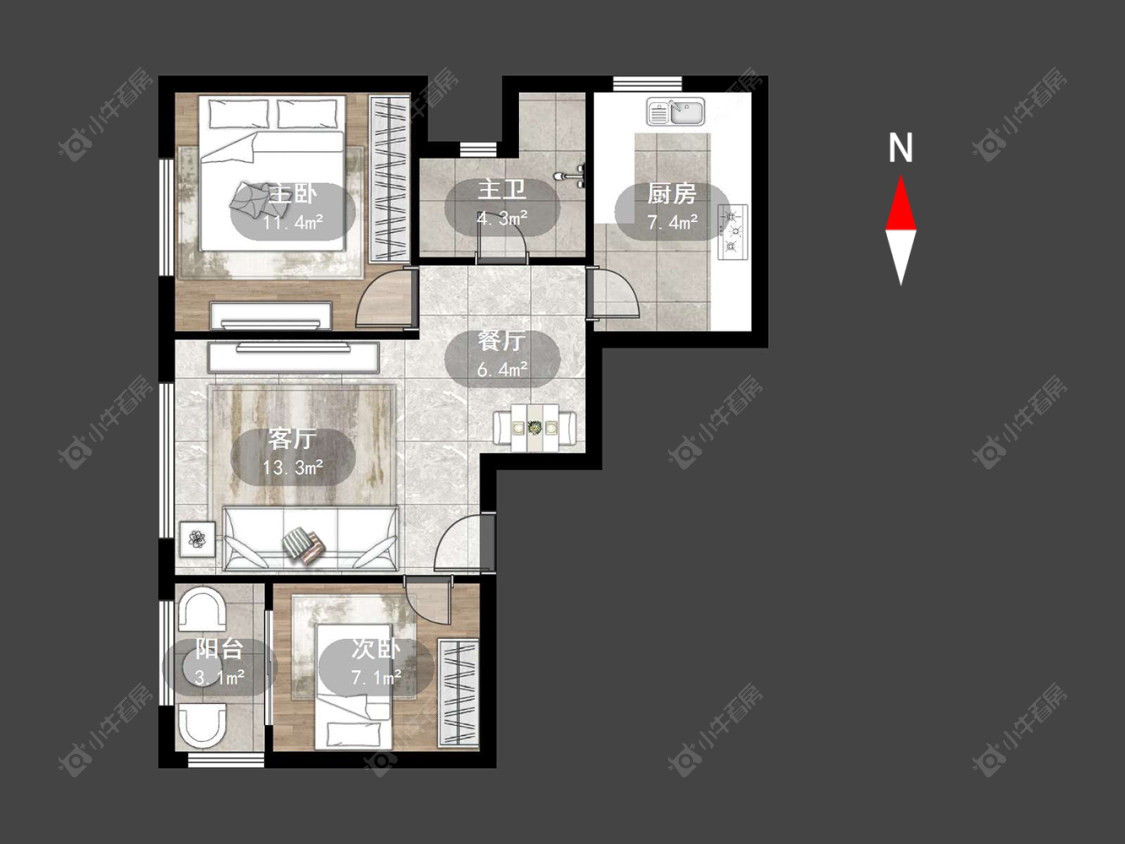 常州绿地世纪城一期在售二手房源户型图_小牛看房