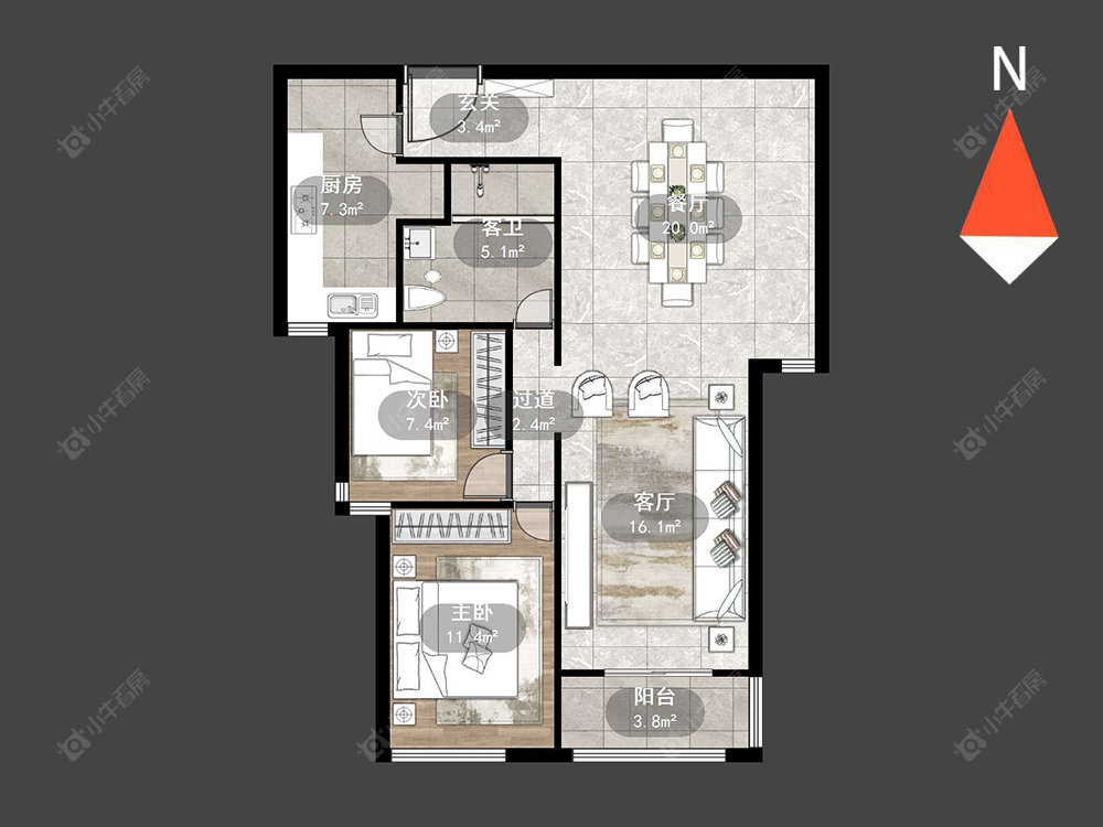 御城房源户型图 常州御城在售二手房源户型图_小牛看房