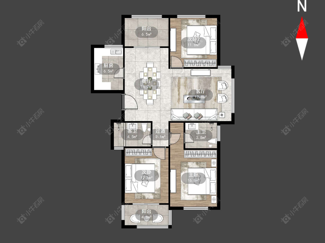 御河湾房源户型图 常州御河湾在售二手房源户型图_小牛看房