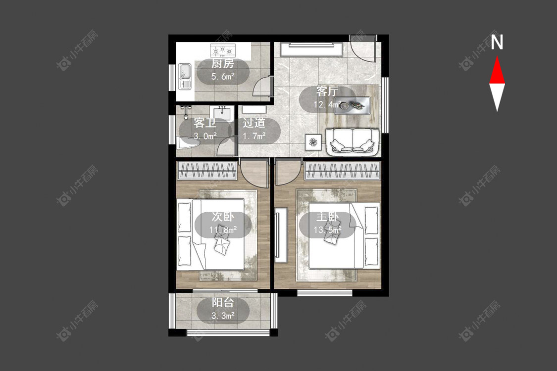 常州花东三村在售二手房源户型图_小牛看房
