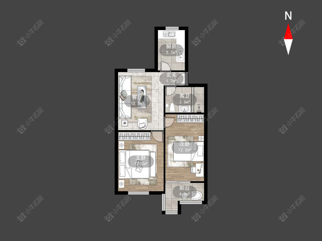 常州翠竹新村南区在售二手房源户型图_小牛看房