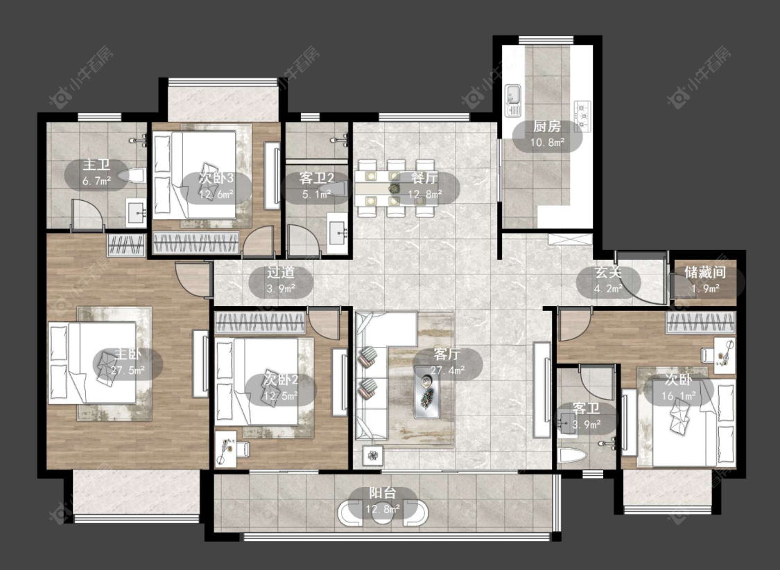 常州碧桂园翡丽都会在售二手房源户型图_小牛看房