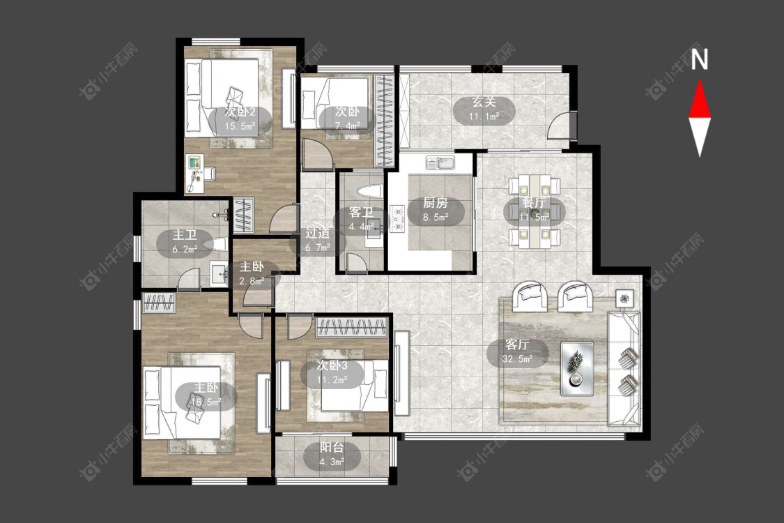常州玉兰广场三期在售二手房源户型图_小牛看房