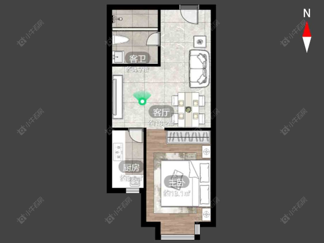 常州美吉特黄金公寓在售二手房源户型图_小牛看房