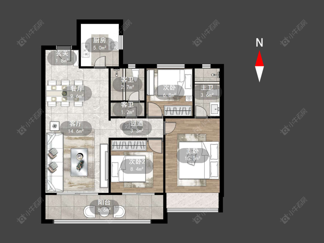 碧桂园金科光明府房源户型图 常州碧桂园金科光明府在售二手房源户型图_小牛看房