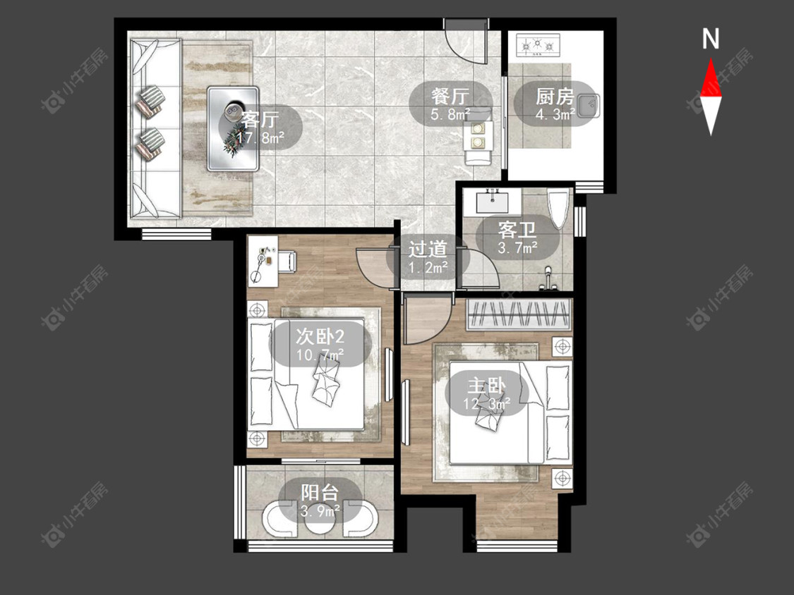 常州花溪兰庭在售二手房源户型图_小牛看房