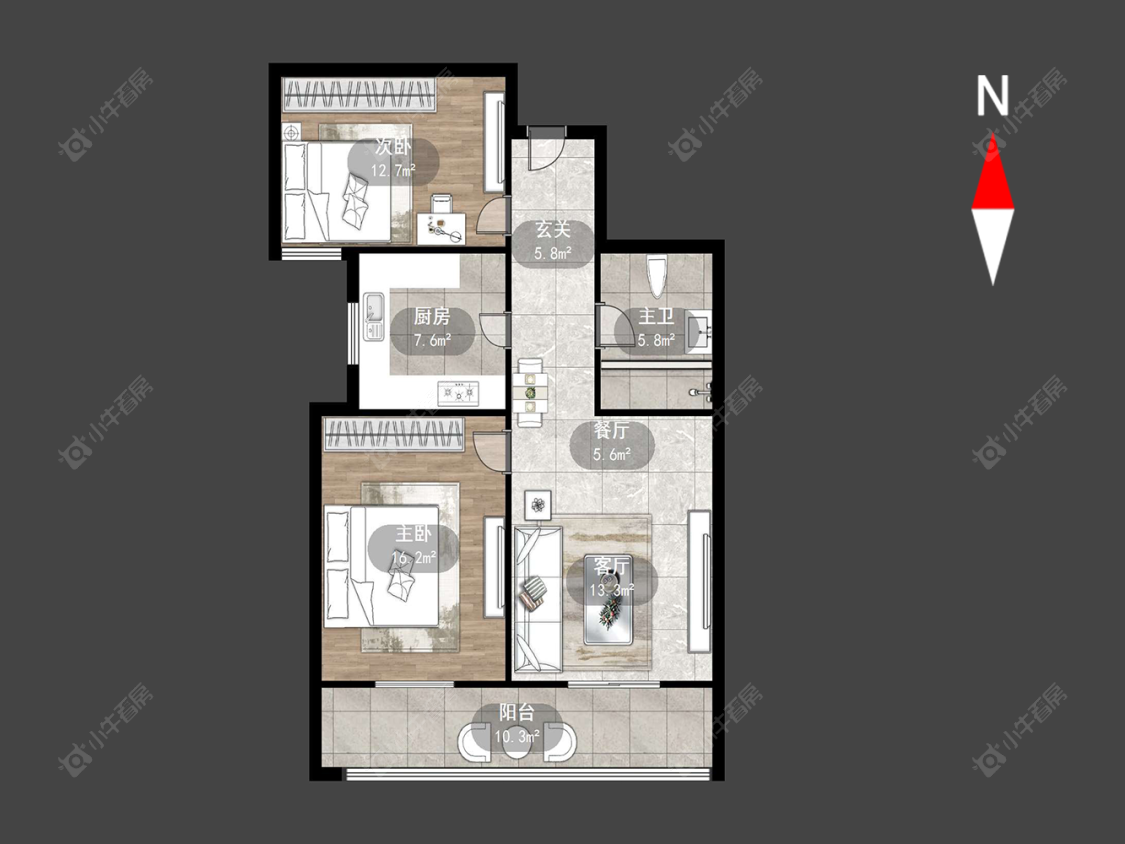 常州太湖明珠苑南苑在售二手房源户型图_小牛看房