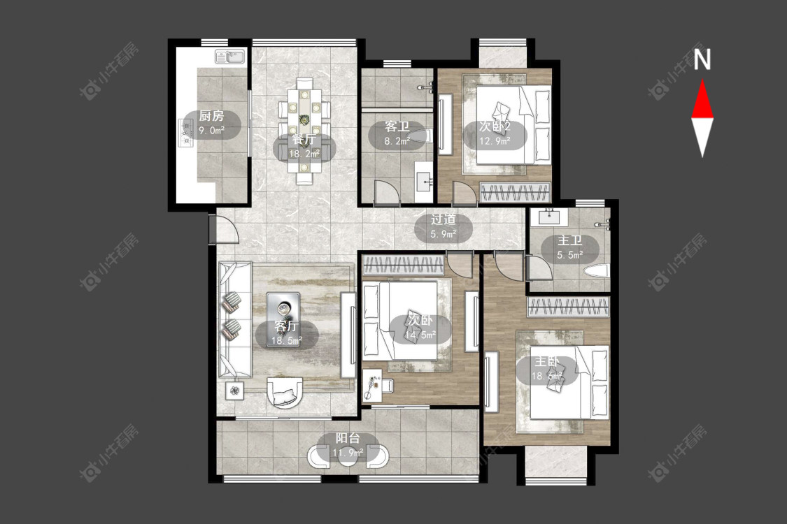 常州新城南都雅苑在售二手房源户型图_小牛看房