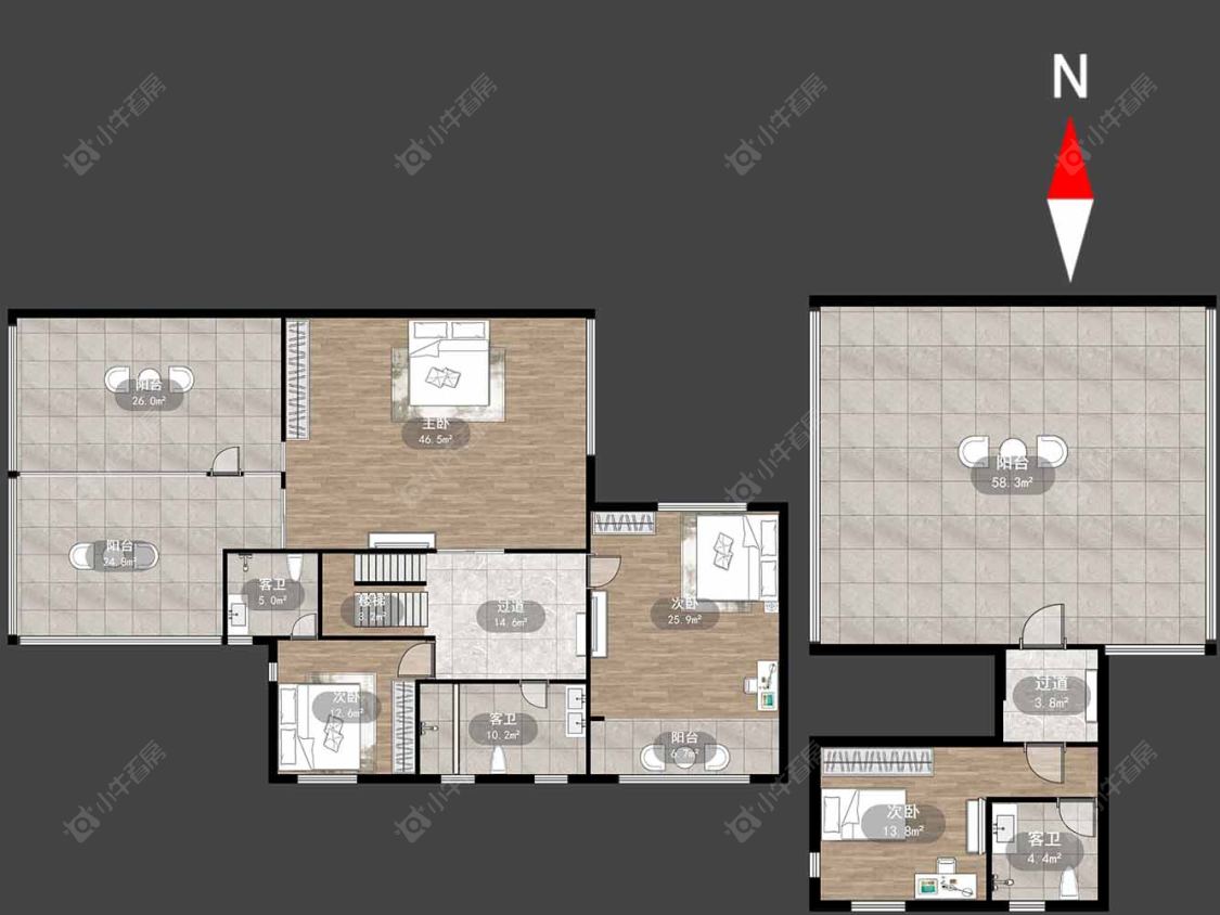 常州莱蒙城别墅区在售二手房源户型图_小牛看房