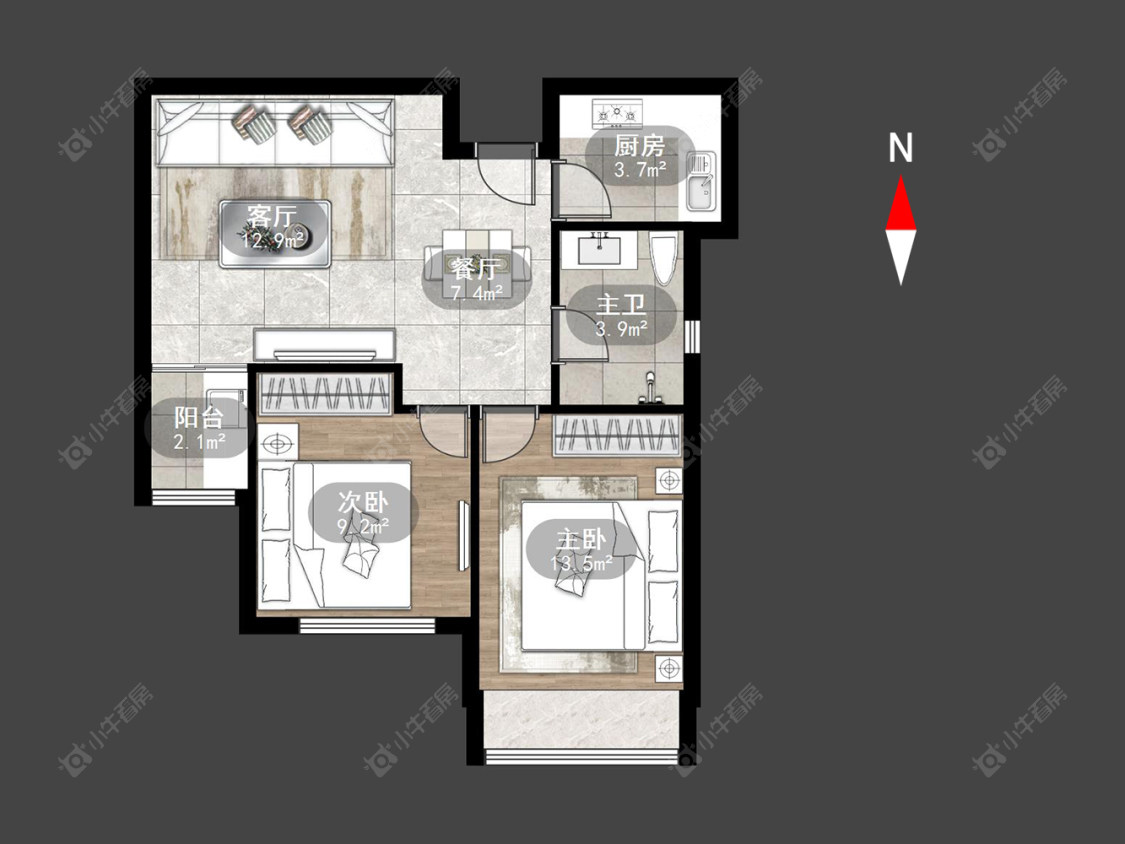 大名城西区房源户型图 常州大名城西区在售二手房源户型图_小牛看房
