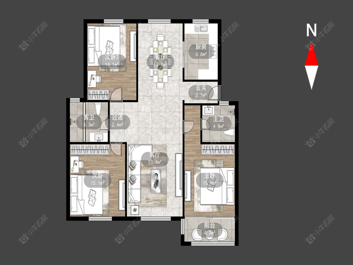 常州泰山三村在售二手房源户型图_小牛看房