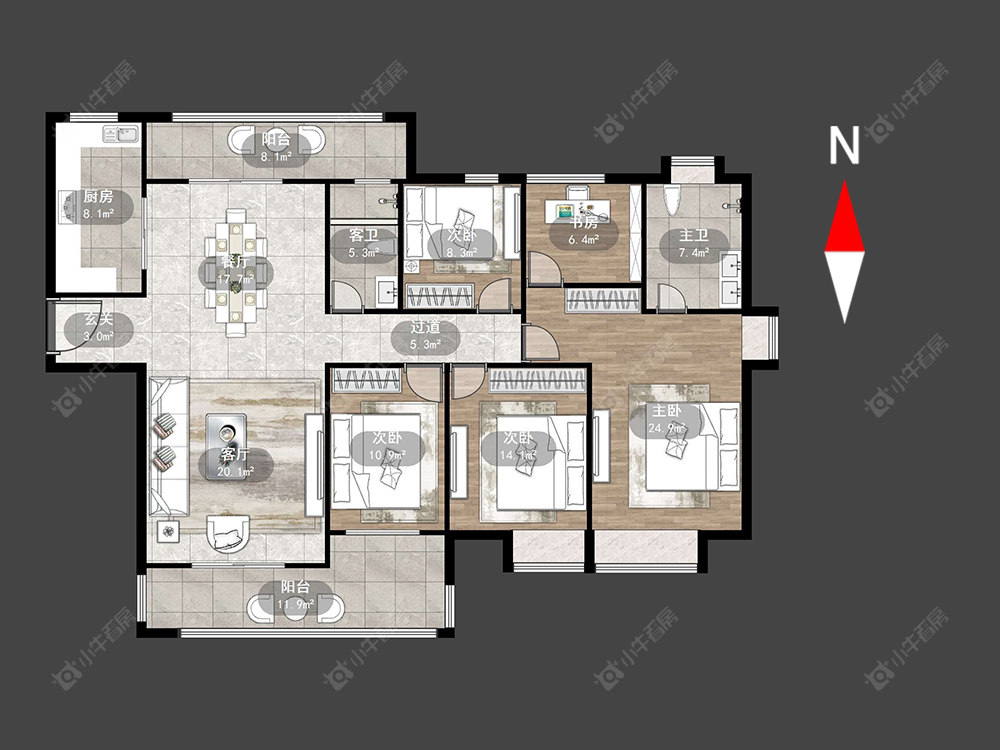 星河丹堤五区房源户型图 常州星河丹堤五区在售二手房源户型图_小牛看房