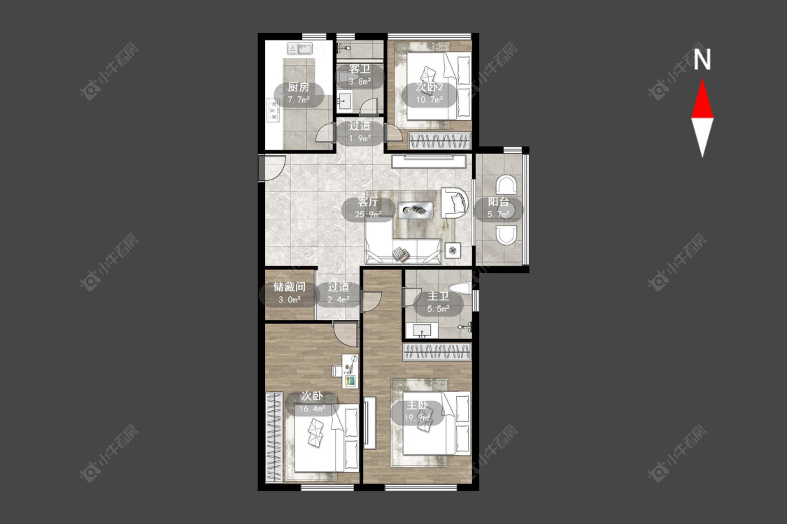 常州绿地香颂花园在售二手房源户型图_小牛看房