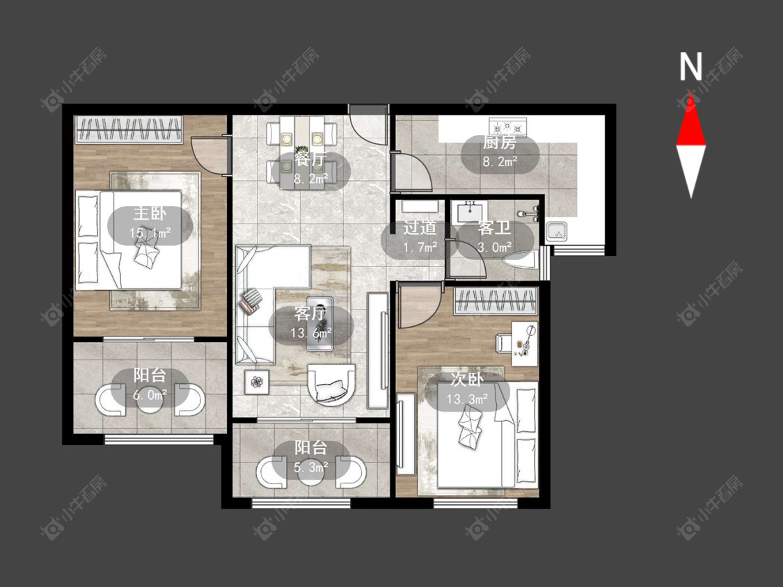 常州檀香湾在售二手房源户型图_小牛看房