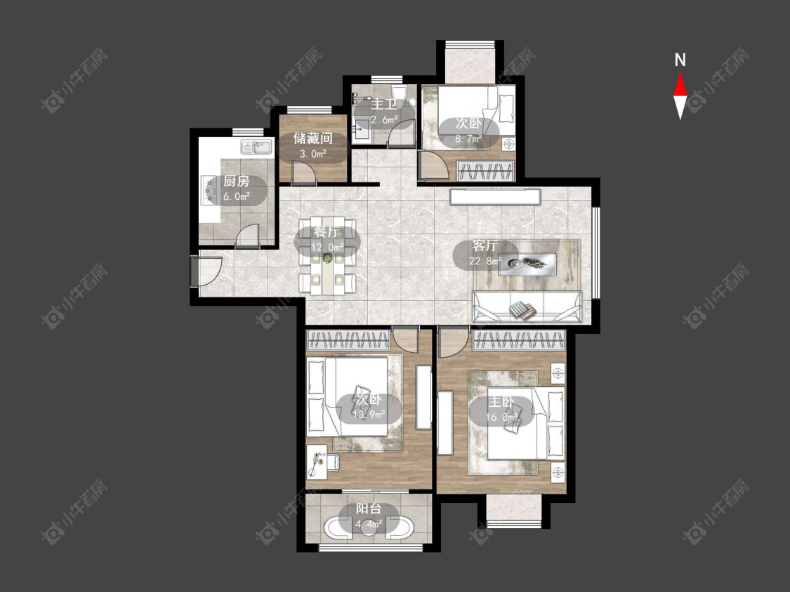 常州紫荆苑(金坛)在售二手房源户型图_小牛看房