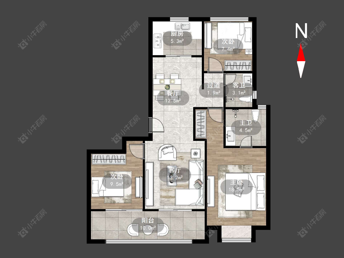 常州华润国际六期在售二手房源户型图_小牛看房