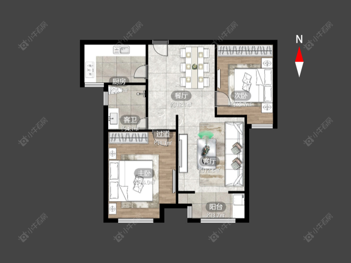 常州香缇湾花园在售二手房源户型图_小牛看房