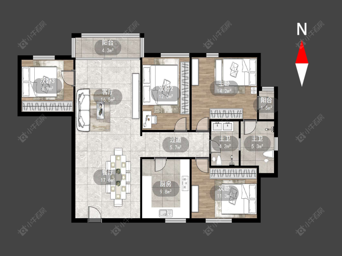 常州侨光苑在售二手房源户型图_小牛看房