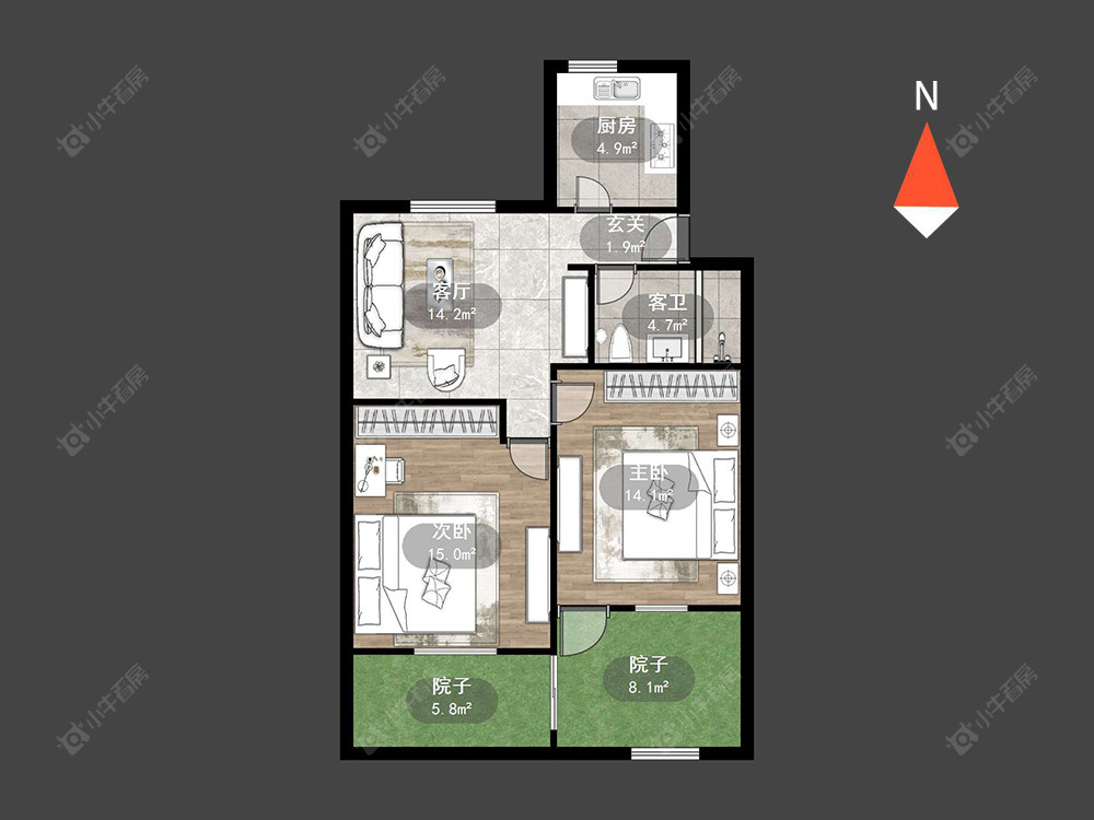花东五村房源户型图 常州花东五村在售二手房源户型图_小牛看房