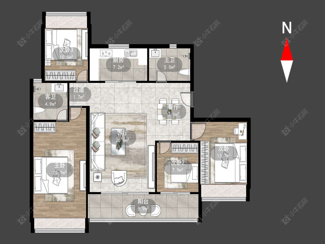 常州保利天汇在售二手房源户型图_小牛看房