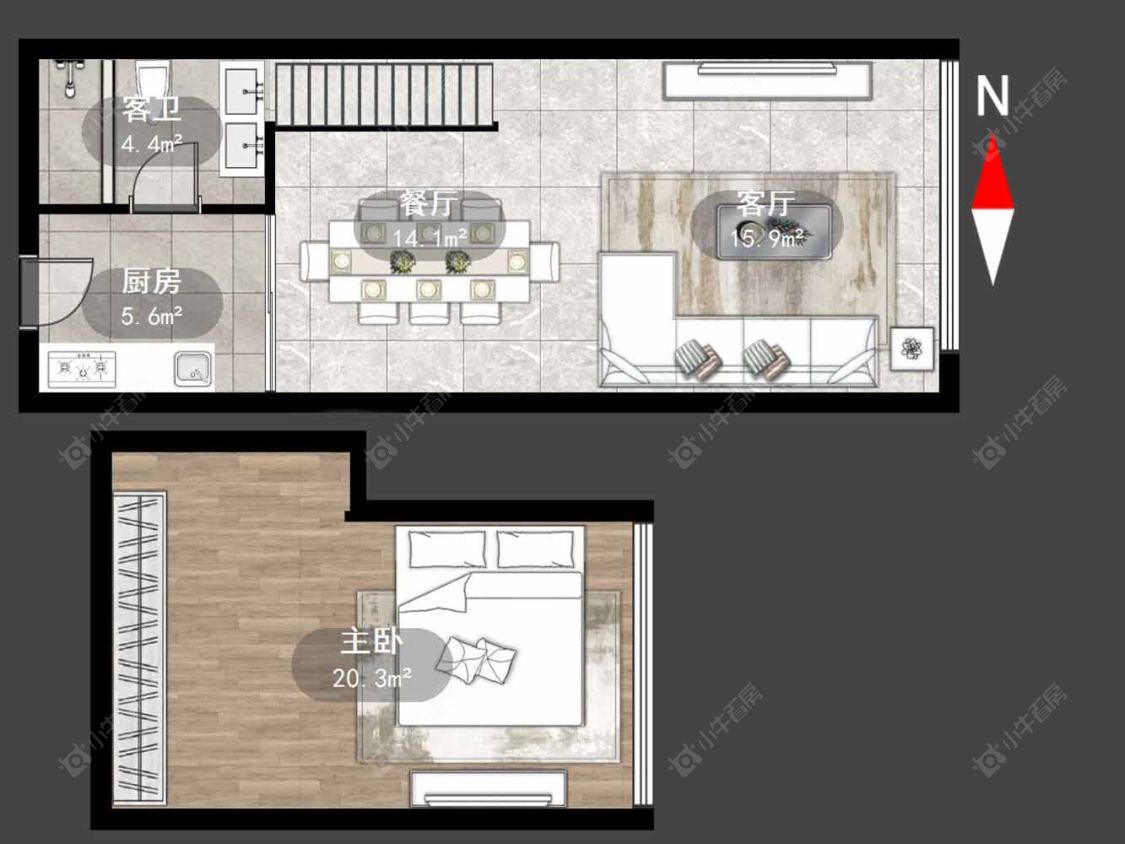中奥珑郡房源户型图 常州中奥珑郡在售二手房源户型图_小牛看房