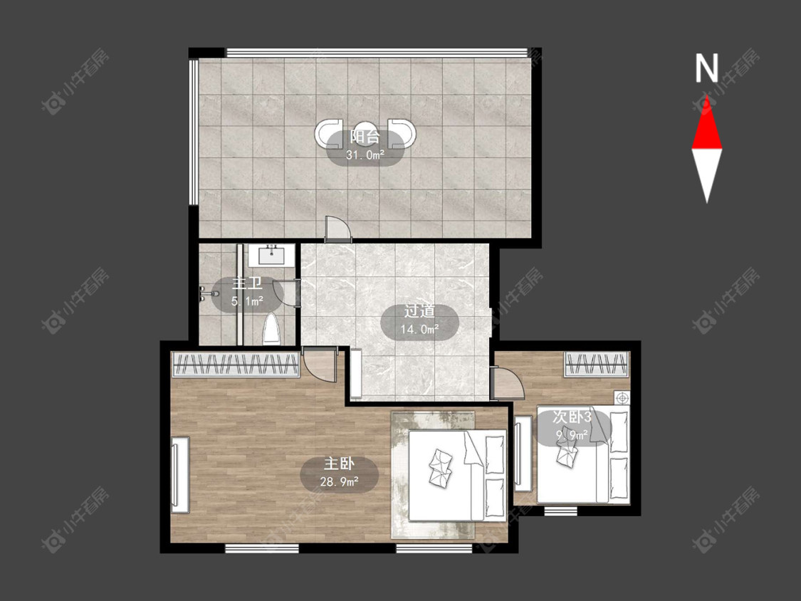 常州春江中央花苑南区在售二手房源户型图_小牛看房