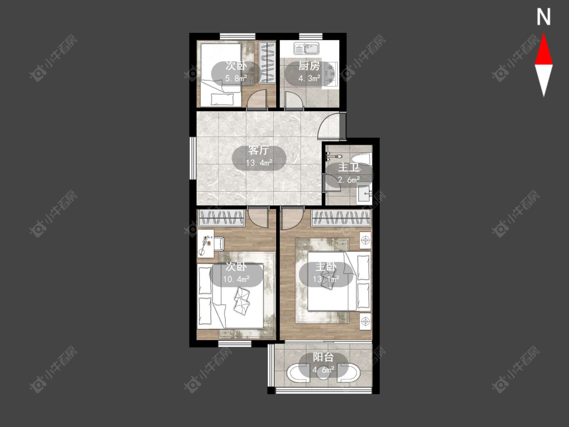 西上园房源户型图 常州西上园在售二手房源户型图_小牛看房