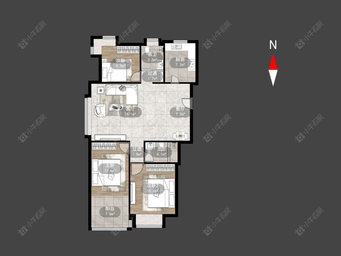 常州长兴好日子家园在售二手房源户型图_小牛看房