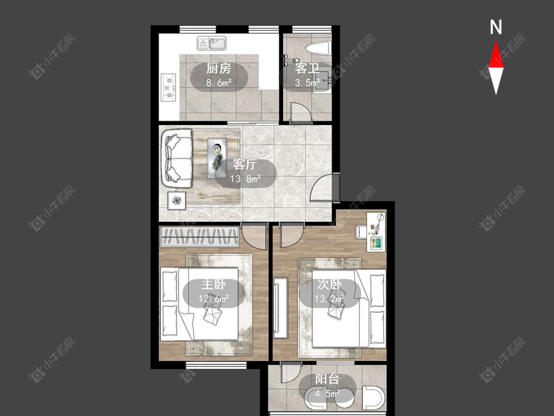 常州工房北区十一区在售二手房源户型图_小牛看房