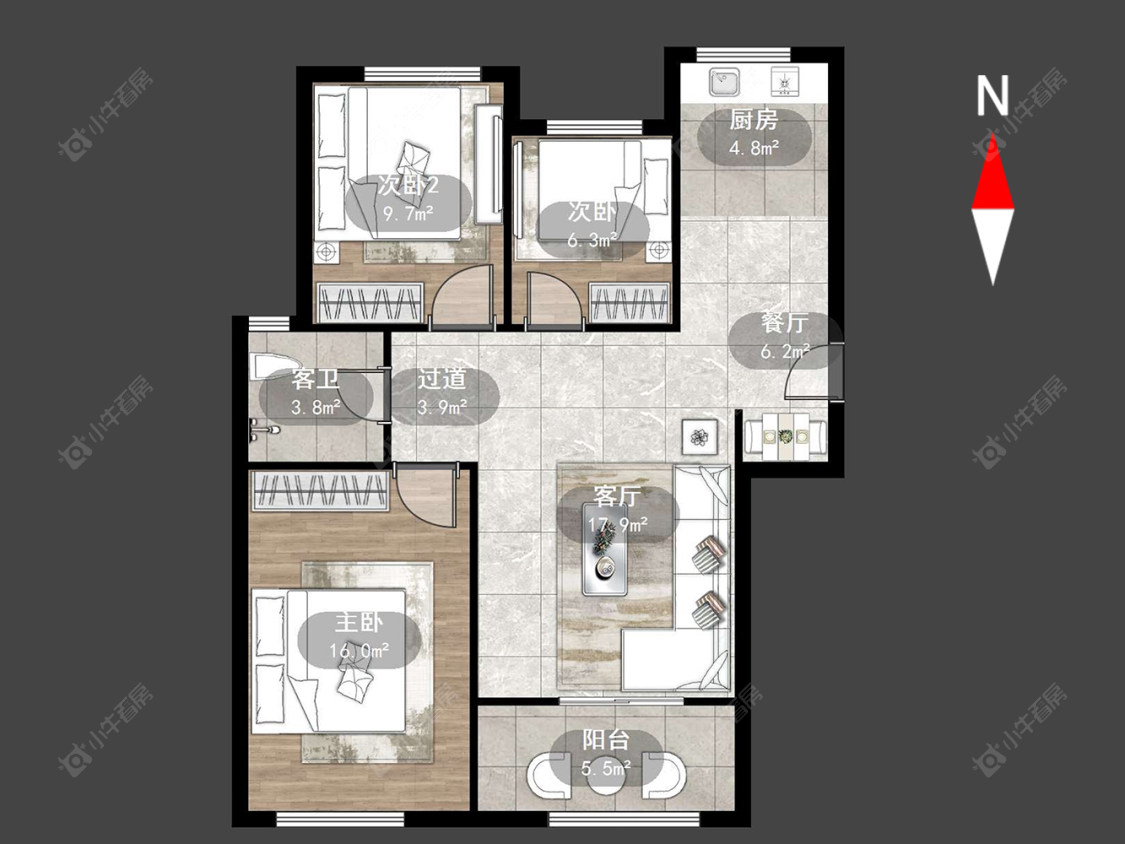 福成上城花园房源户型图 常州福成上城花园在售二手房源户型图_小牛看房