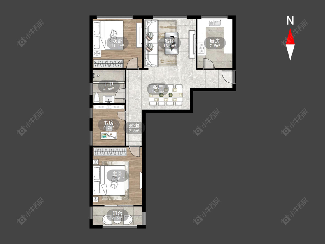 常州桂花园在售二手房源户型图_小牛看房
