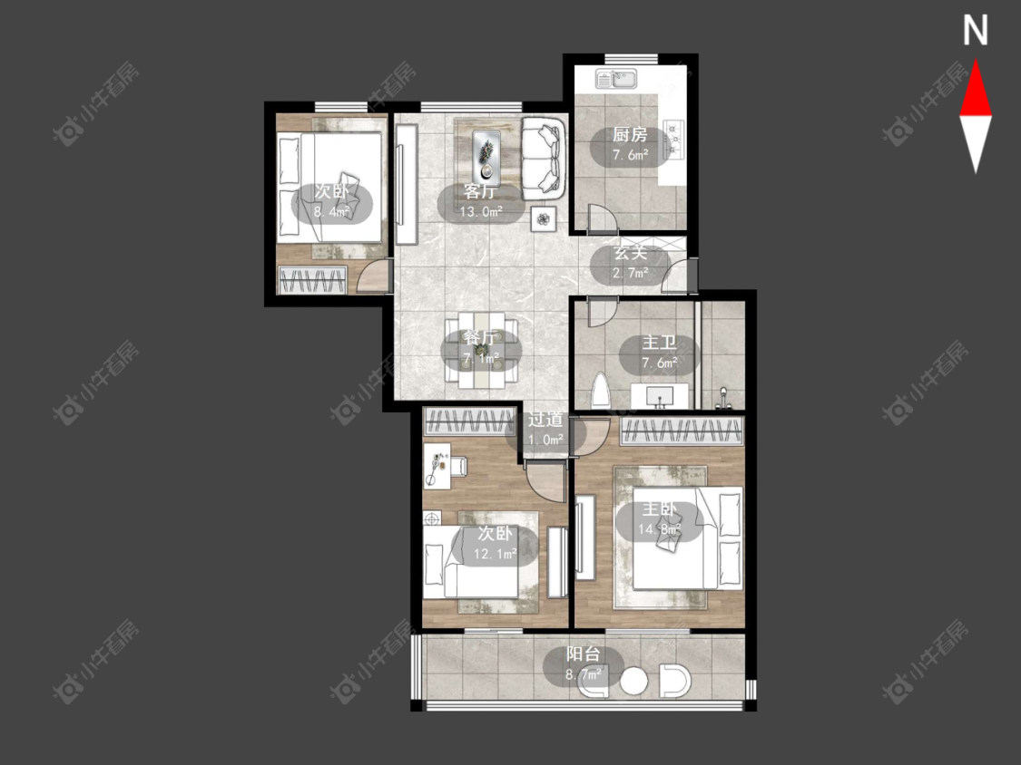 常州项家花苑在售二手房源户型图_小牛看房