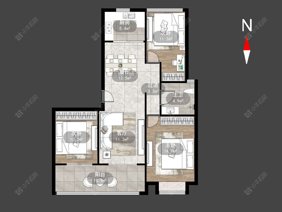 华润国际六期房源户型图 常州华润国际六期在售二手房源户型图_小牛看房