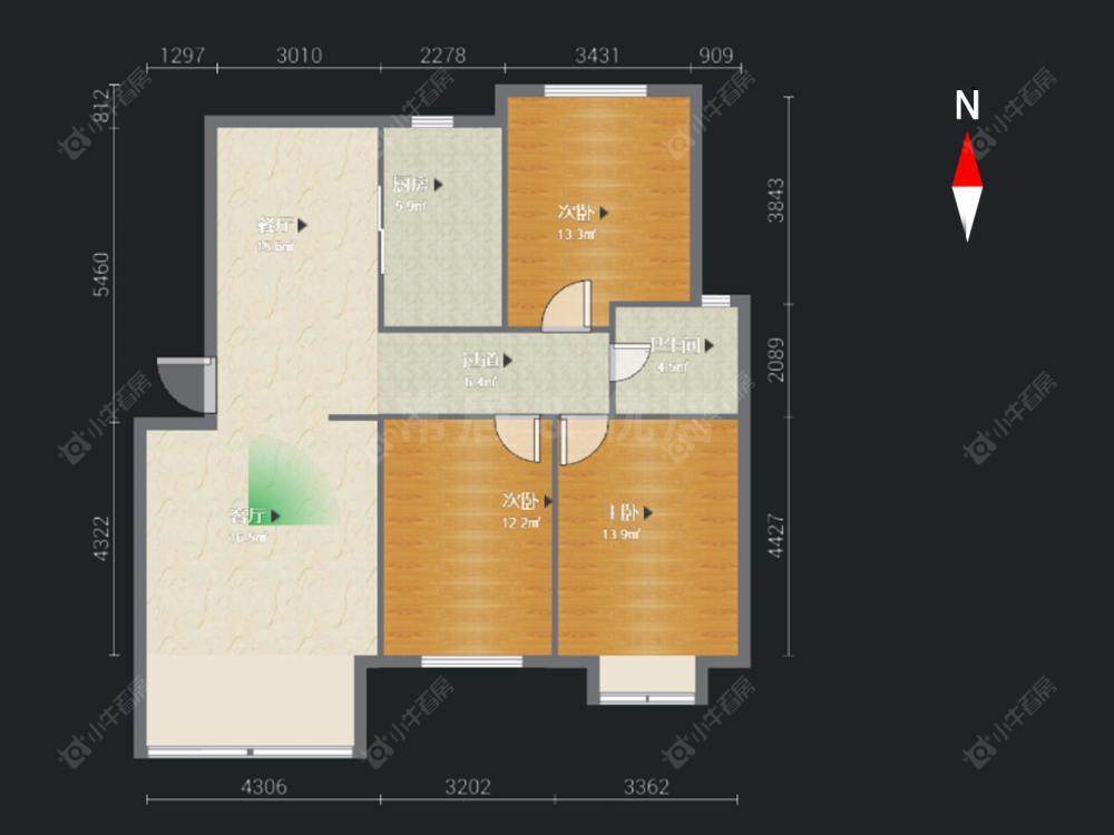 朝阳花园房源户型图 常州朝阳花园在售二手房源户型图_小牛看房