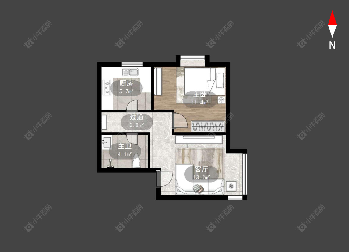 常州水岸人家花园在售二手房源户型图_小牛看房