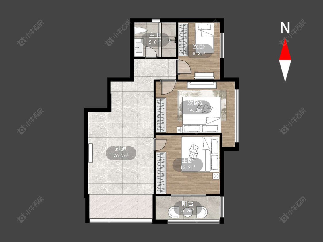 常州九洲花园一期在售二手房源户型图_小牛看房